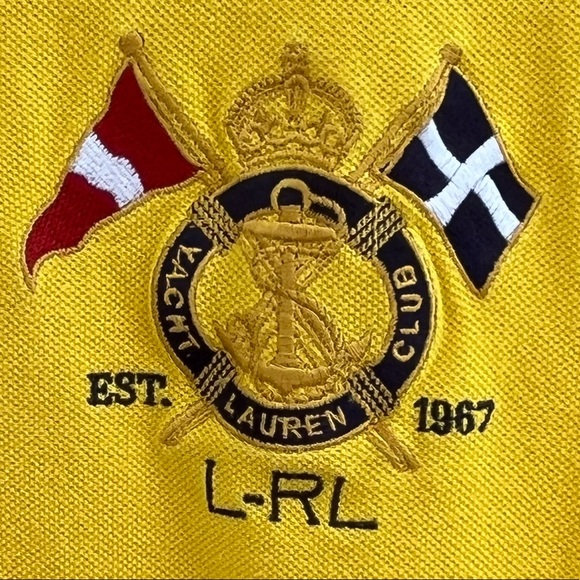 Lauren Ralph Lauren Cotton Vintage Short Sleeve Polo, Yellow | L - Picture 6 of 13